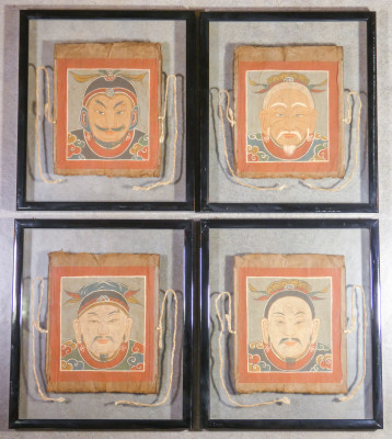 ?? MASCHERE CERIMONIALI YAO MIEN DIPINTO CINA TAOISTA RITUALE SCIAMANICO 1800