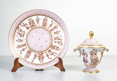 ?? PIATTO VASSOIO ALZATA COPPA PORCELLANA SEVRES FRANCIA STILE CLASSICO EPOCA
