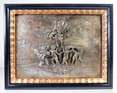 ?? QUADRO BASSORILIEVO ARGENTERIA GUIDO GALBIATI PLACCATO ARGENTO PUTTI ANGELI