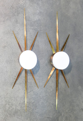 Coppia di lampade da parete o soffitto, design di Giò PONTI per ARREDOLUCE. Italia, Anni 60/80